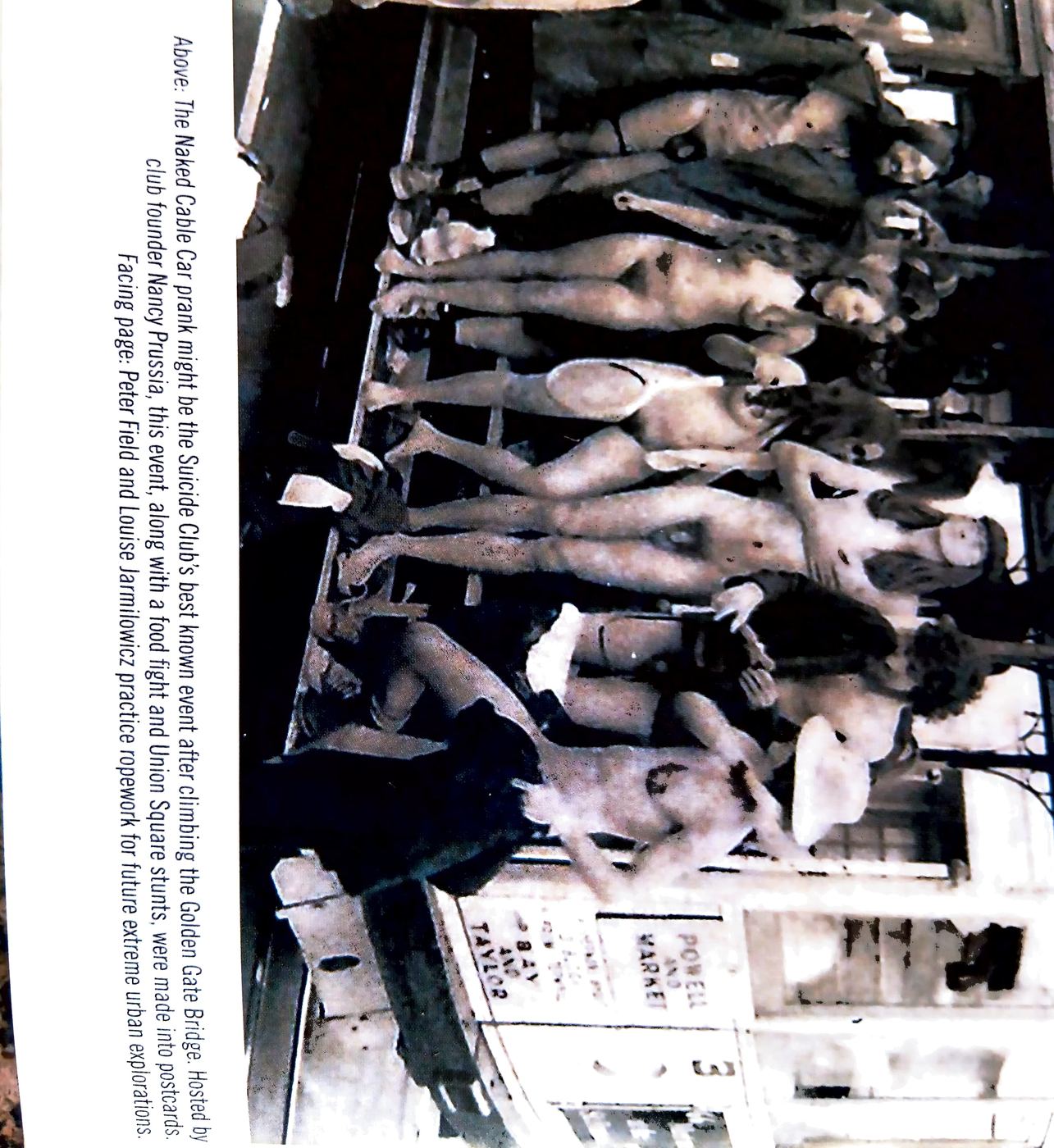 Naked Cable car prank.