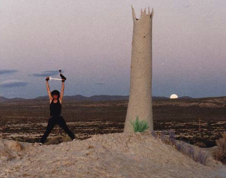 Pepe Ozan et son Lingam à Desert Siteworks en 1993.